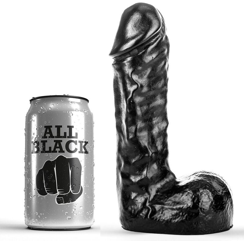 Gode Réaliste Veiné Flexible 19 cm Sans Phtalates - All Black