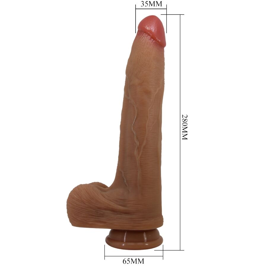 Gode Réaliste Ventouse Adley 28 cm Veiné avec Testicules - Pretty Love