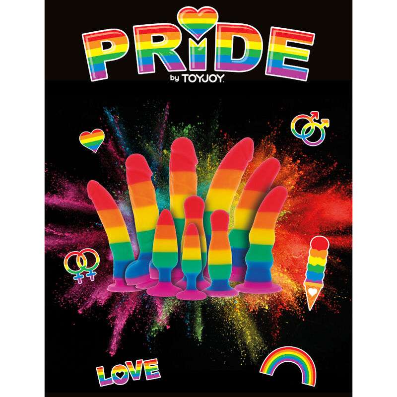 Gode Vague Drapeau LGBT Colors Wave Silicone Ventouse 17 cm - Pride
