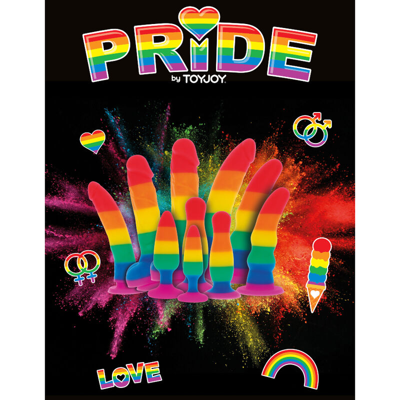 Gode Vague Drapeau LGBT Colors Wave Silicone Ventouse 17 cm - Pride