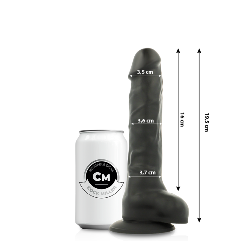 Gode Ventouse Réaliste Silicone Double Densité Articulable - Cock Miller