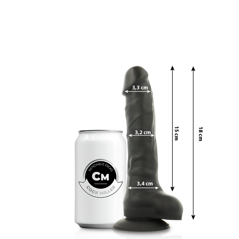 Gode Ventouse Réaliste Silicone Double Densité Articulable - Cock Miller