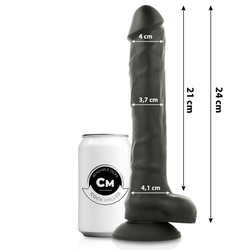 Gode Ventouse Réaliste Silicone Double Densité Articulable - Cock Miller
