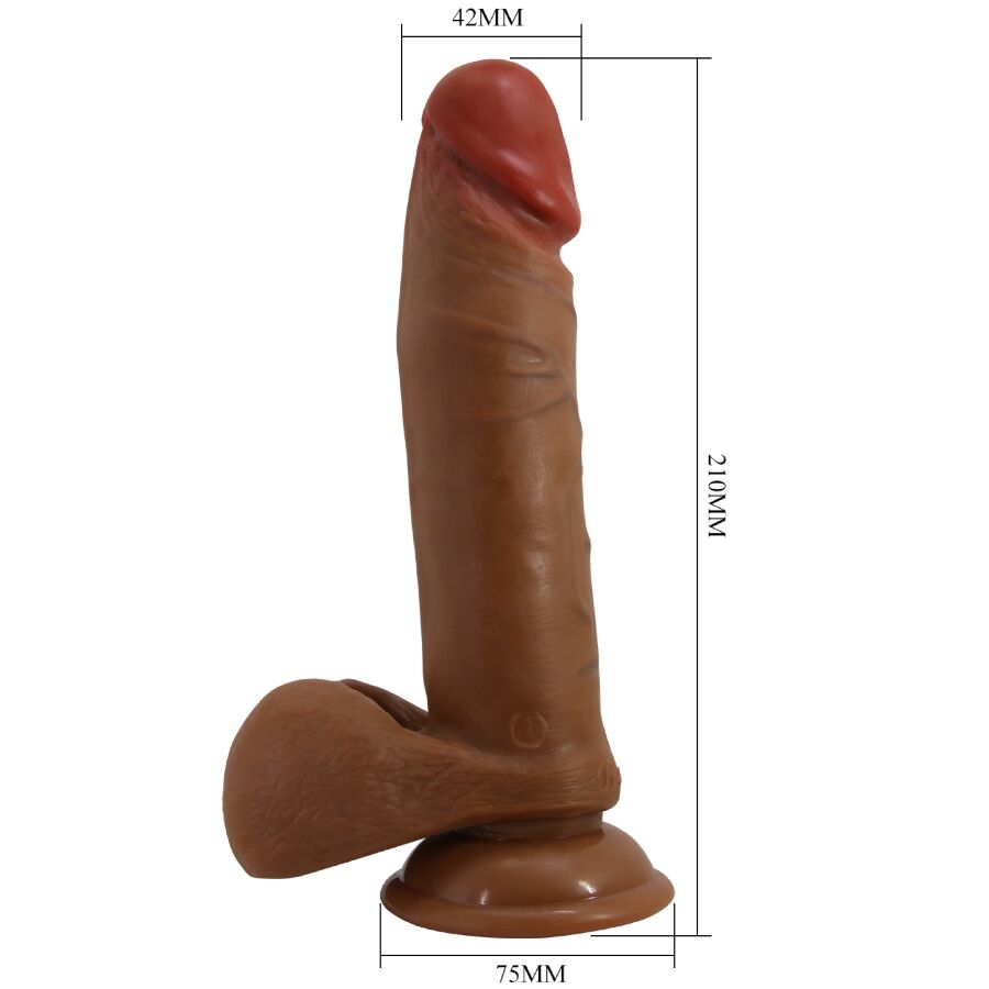 Gode Vibrant Réaliste Abel Va-et-Vient Rotation 21 cm Rechargeable - Baile
