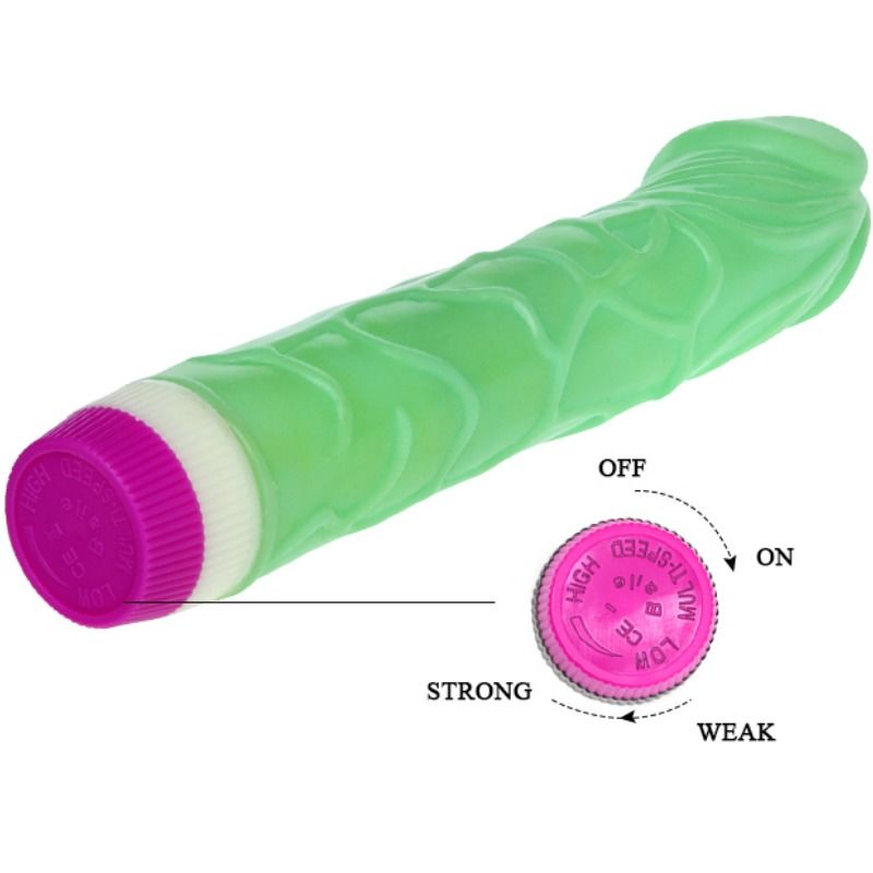 Gode Vibrant Réaliste Vagues de Plaisir - Multivitesse PVC - Baile
