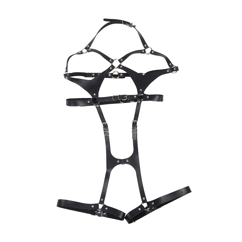 Harnais Complet BDSM Cuir Boucles Réglables Taille Unique - Subblime