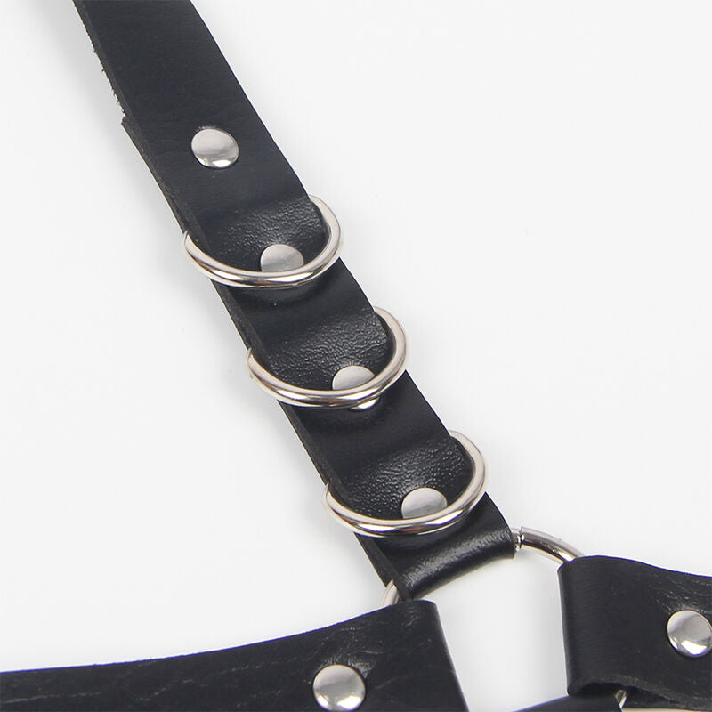 Harnais Jarretières avec Anneaux Cuir Taille Unique Noir - Subblime