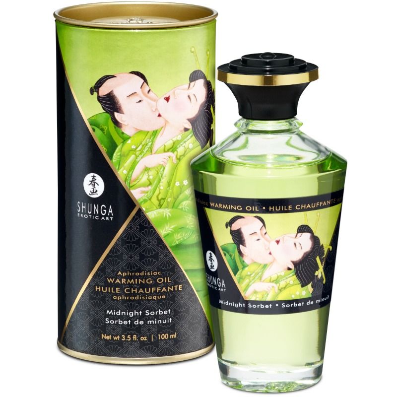 Huile de Massage Effet Chaleur Comestible 100 ml - Shunga