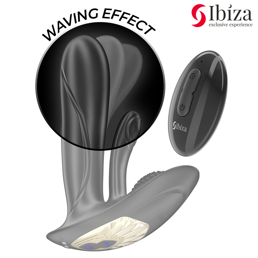 IBIZA - VIBRATEUR PORTABLE AVEC STIMULATION DU POINT G ET DU CLITORIS AVEC TÉLÉCOMMANDE