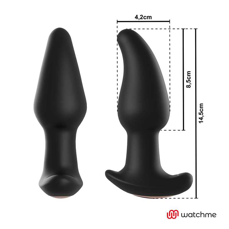 Watchme Analplug-Vibrator mit Fernbedienung und rotierenden Perlen Amadeus