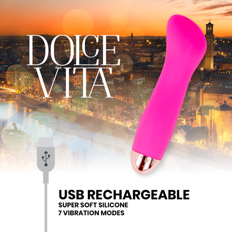 DOLCE VITA - ONE ROSE WIEDERAUFLADBARER VIBRATOR MIT 7 GESCHWINDIGKEITEN