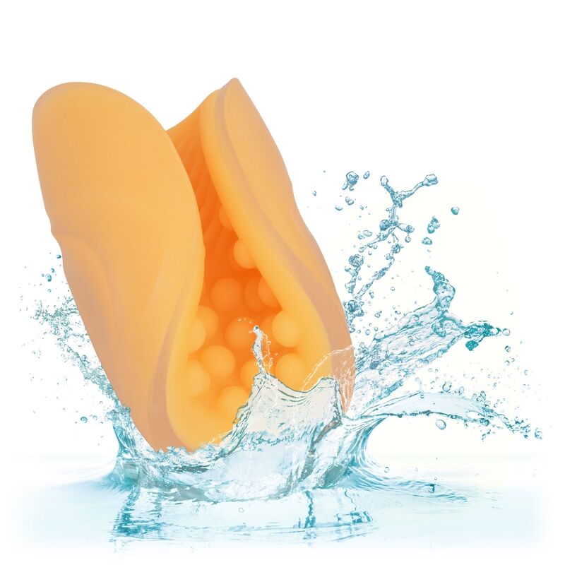 Masturbator mit orangefarbenem Perlengriff