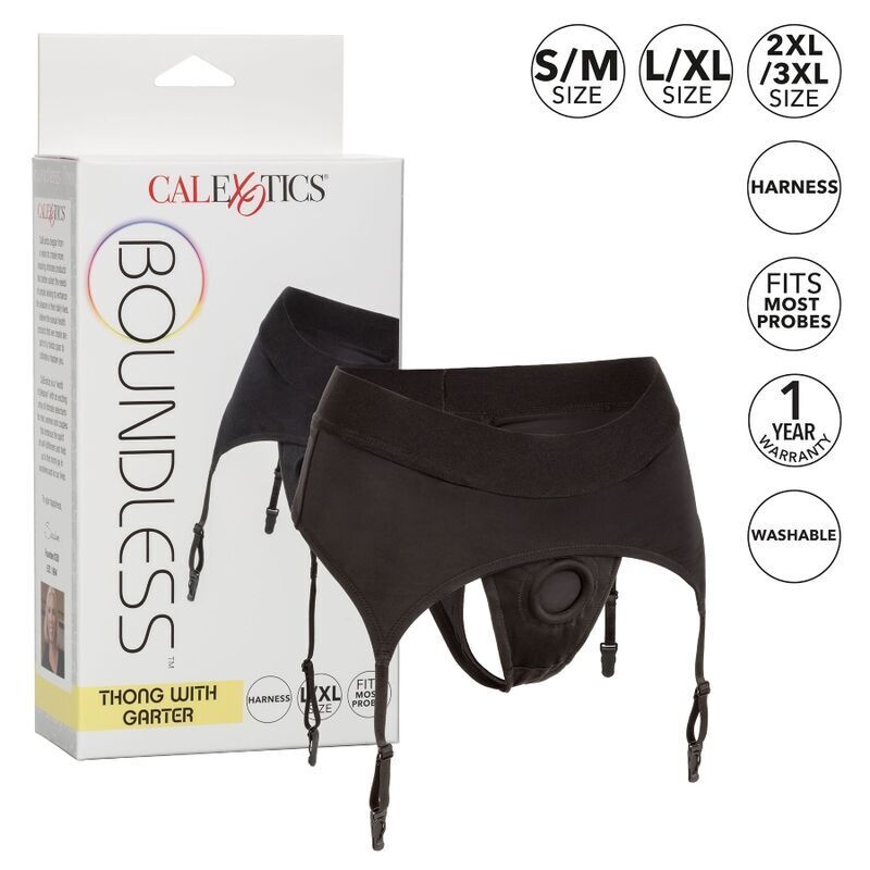 CALEXOTICS - BOUNDLOSES STRING MIT STRUMPFHALTER S/M