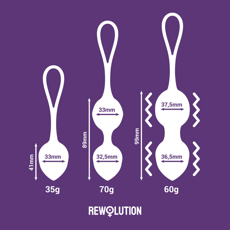 REWOLUTION - REWOBEADS Vibrationskugeln mit Fernbedienung und WatchMe-Technologie