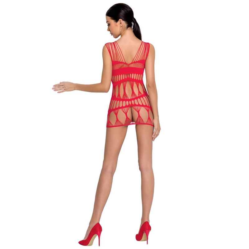 Damen bs089 roter Bodystocking Einheitsgröße