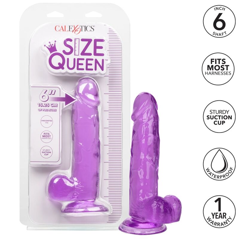 CALEXOTICS – DILDO IN QUEEN SIZE, LILA, 15,3 CM