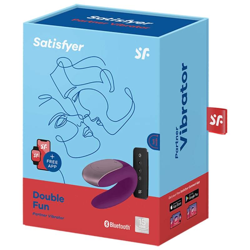 SATISFYER - DOPPELTER VIBRATOR-PARTNER LILA