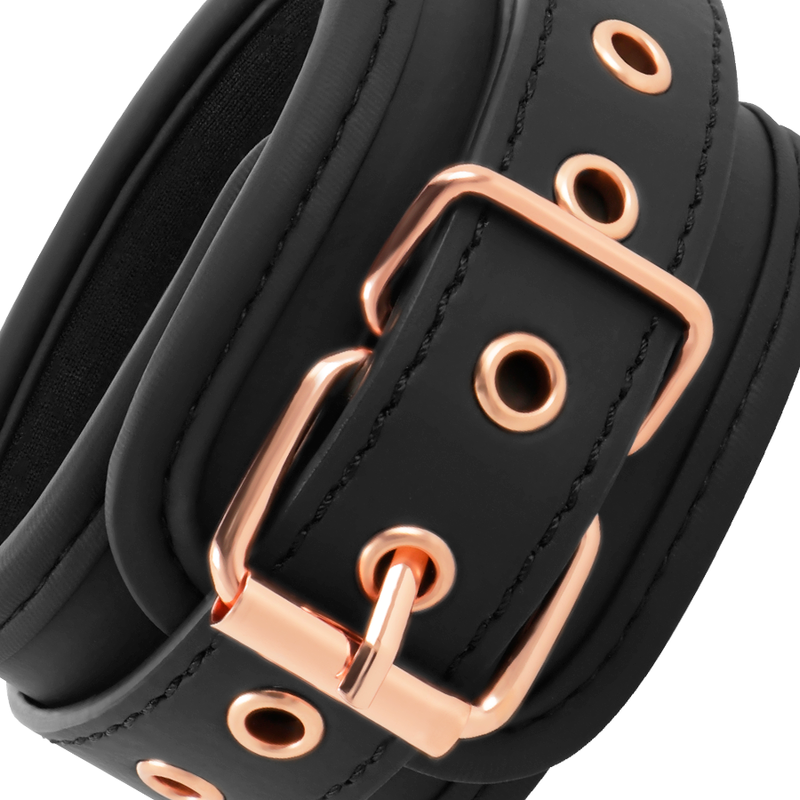 Fantasy-Handschellen aus veganem Leder mit Neoprenfutter