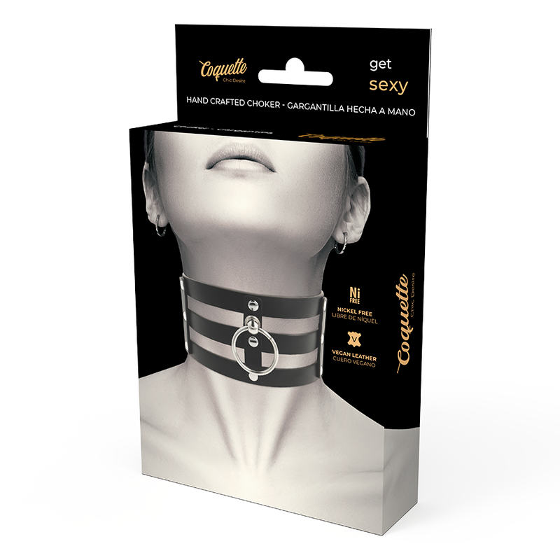 Halsband aus veganem Leder im Fetisch-Stil