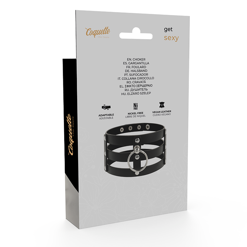 Halsband aus veganem Leder im Fetisch-Stil
