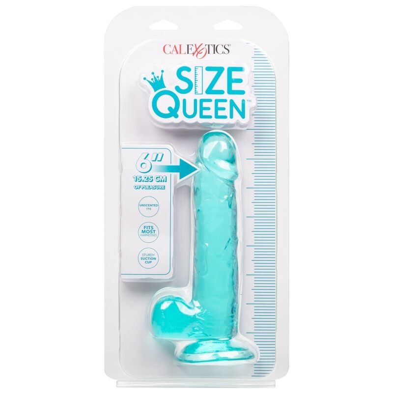 CALEXOTICS - DILDO IN QUEEN SIZE, BLAU, 15,3 CM