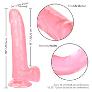 Rosa Dildo in Queen-Size-Größe, 20,3 cm