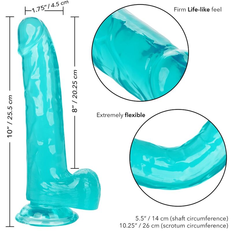 CALEXOTICS - QUEEN SIZE DILDO BLAU 20,3 CM