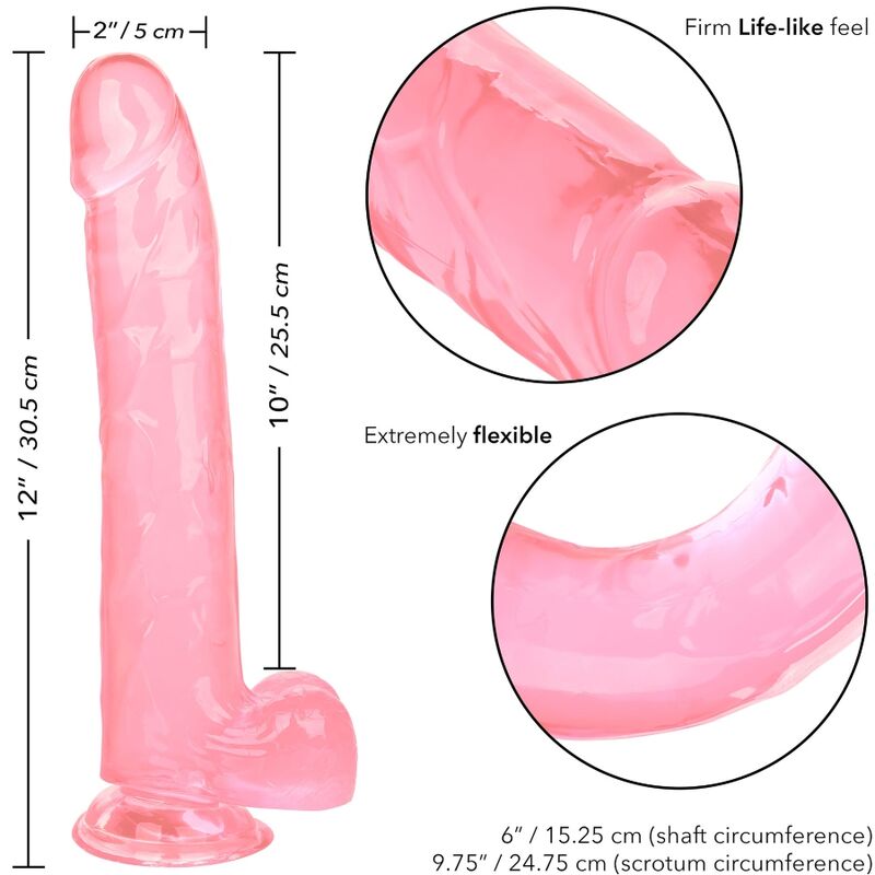 CALEXOTICS – ROSA DILDO IN QUEEN SIZE, 25,5 CM