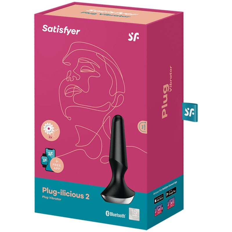ilicious schwarzer Vibrator mit 2 Steckern