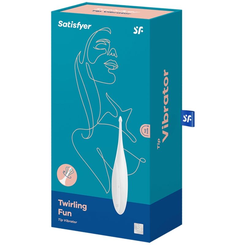 SATISFYER - WIRBELNDER VIBRATOR MIT SPASSIGER SPITZE, WEISS