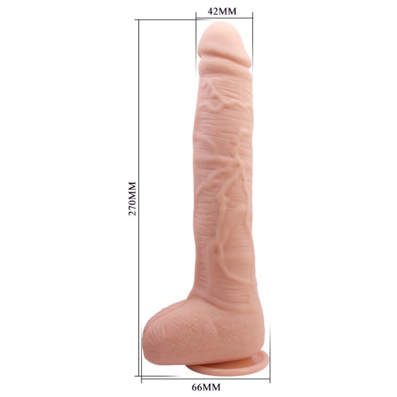 Gode Réaliste Flexible Ventouse 28 cm TPR Ultra Doux - Baile