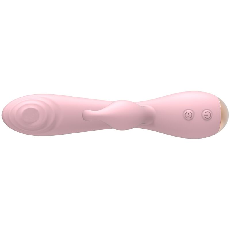 Magic Stick Vibrator mit Rabbit - Hellrosa