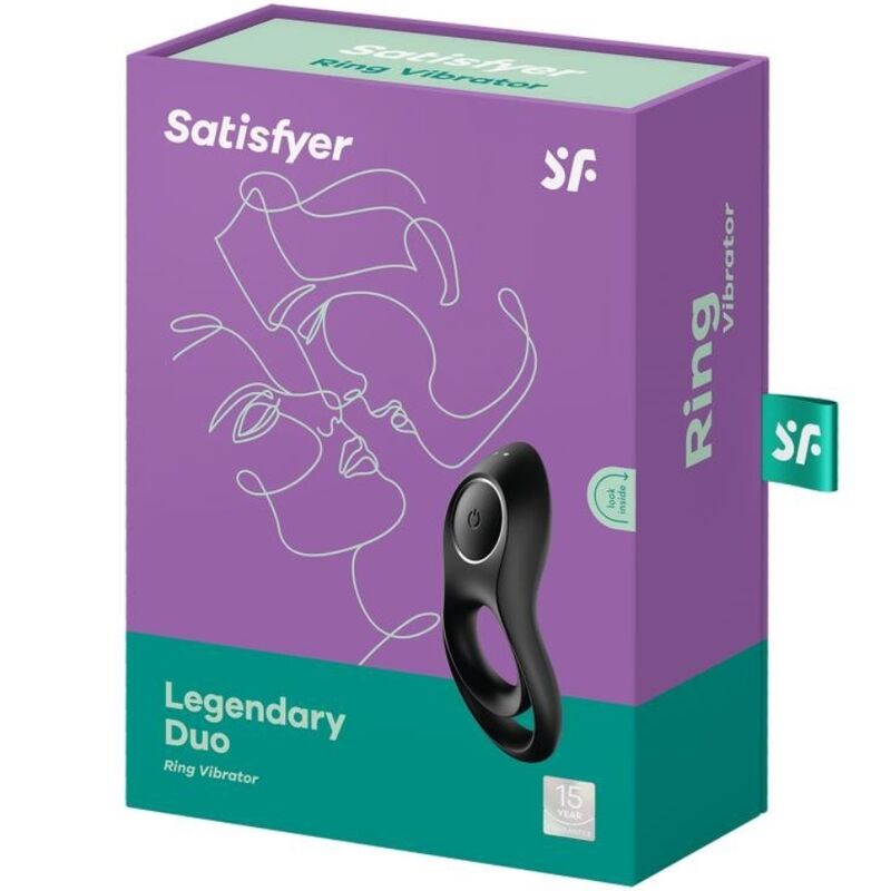 SATISFYER – LEGENDÄRER DUO-RING-VIBRATOR SCHWARZ