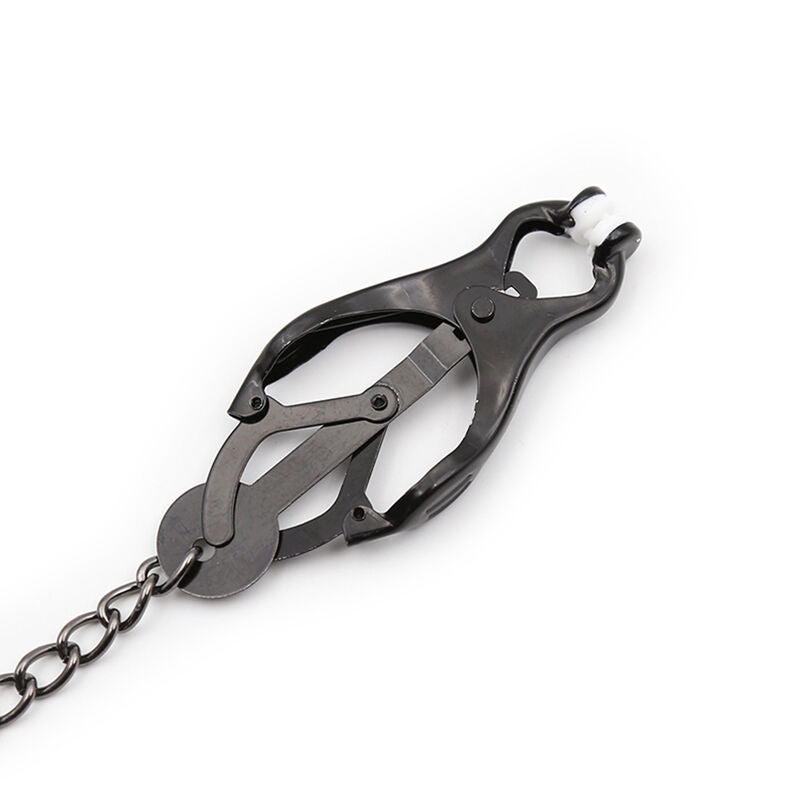 OHMAMA FETISH – Japanische Nippelklemmen mit schwarzer Kette