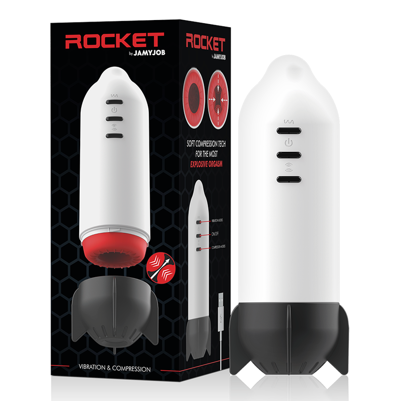 JAMYJOB - RAKETEN-MASTURBATOR MIT SANFTER KOMPRESSION UND VIBRATIONSTECHNOLOGIE