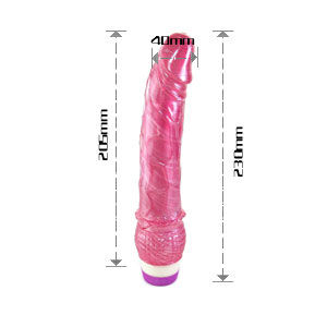 Realistischer roter Vibrator 23 cm
