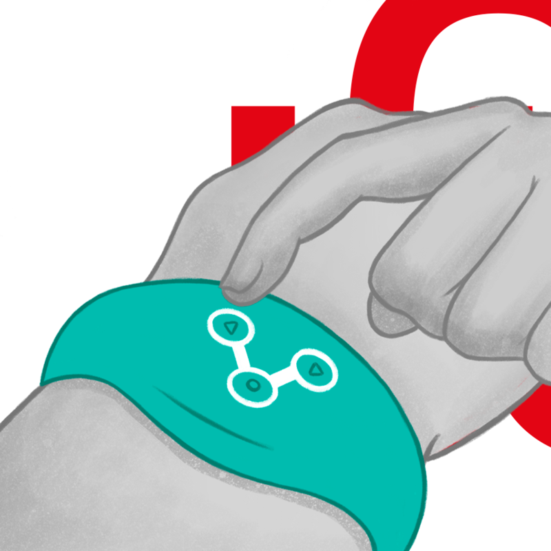 WATCHME – BLAUBAU-KABELLOSE TECHNOLOGIE-UHR IN BLAU-GRÜN