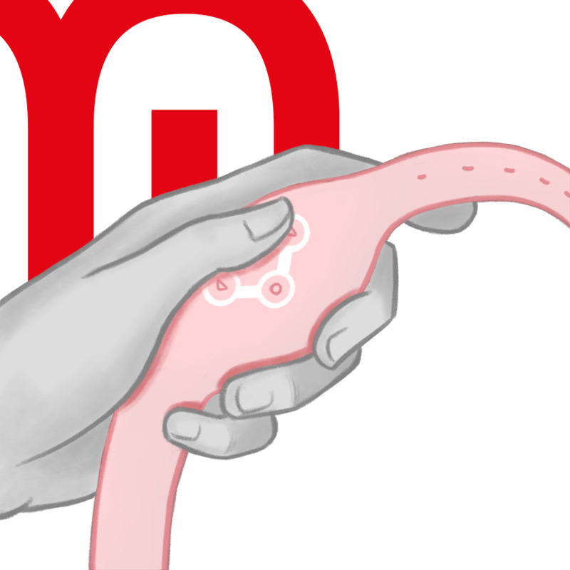 Zartrosa Uhr mit kabelloser Technologie