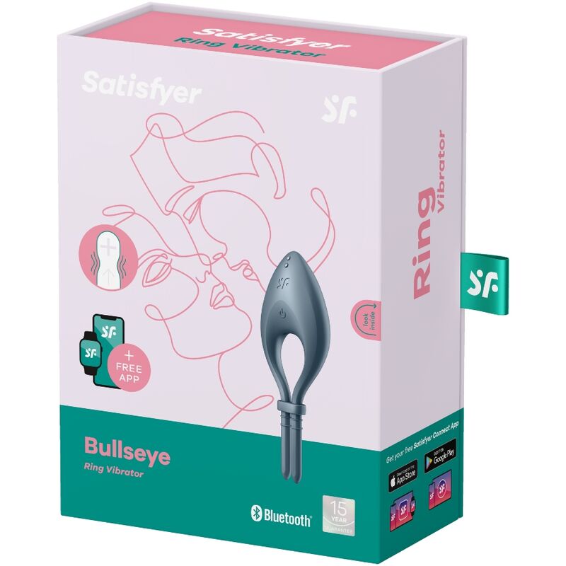 SATISFYER - BULLSEYE RING VIBRATOR ANWENDUNG GRAU
