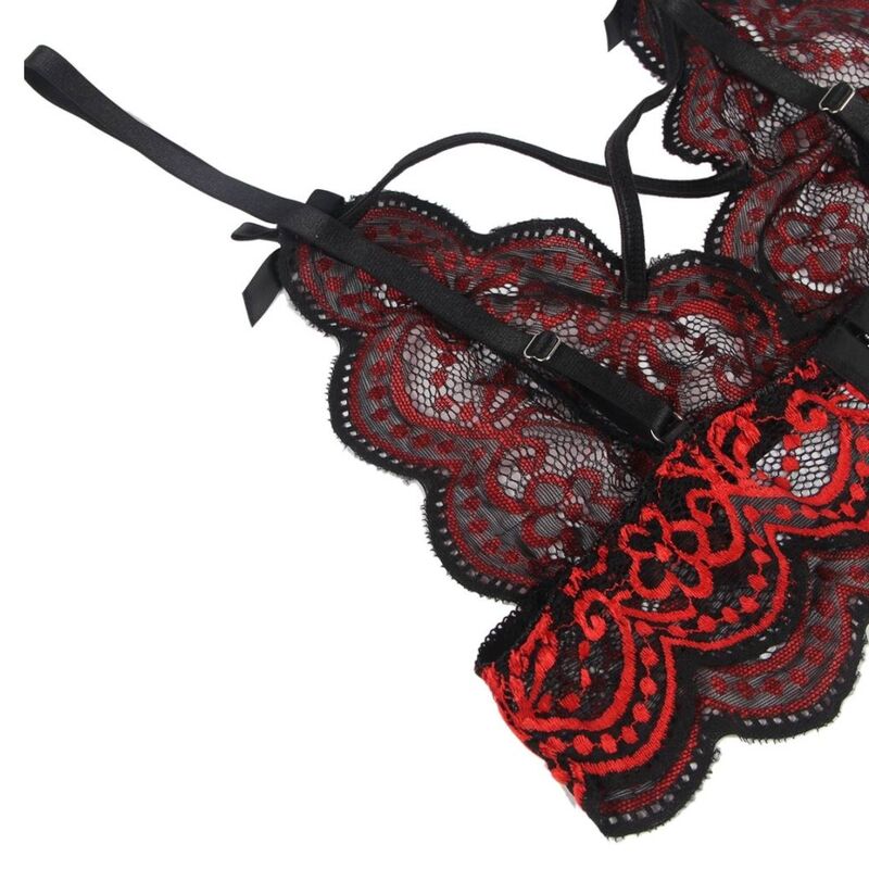 SUBBLIME - ZWEITEILIGES SPITZEN-TOP- UND HÖSCHEN-SET S/M