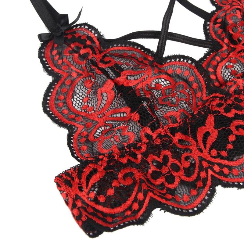 Ensemble Lingerie 2 Pièces Top et String Dentelle Brodée - Subblime