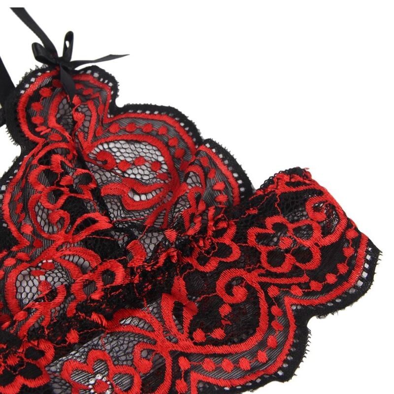 Ensemble Lingerie 2 Pièces Top et String Dentelle Brodée - Subblime