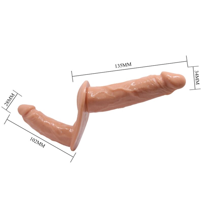 BAILE - ULTRA LEIDENSCHAFTLICHER DOPPELDILDO MIT HARNESS