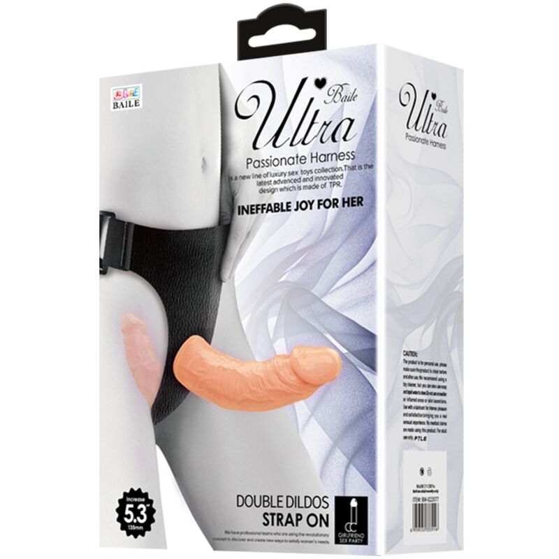 BAILE - ULTRA LEIDENSCHAFTLICHER DOPPELDILDO MIT HARNESS