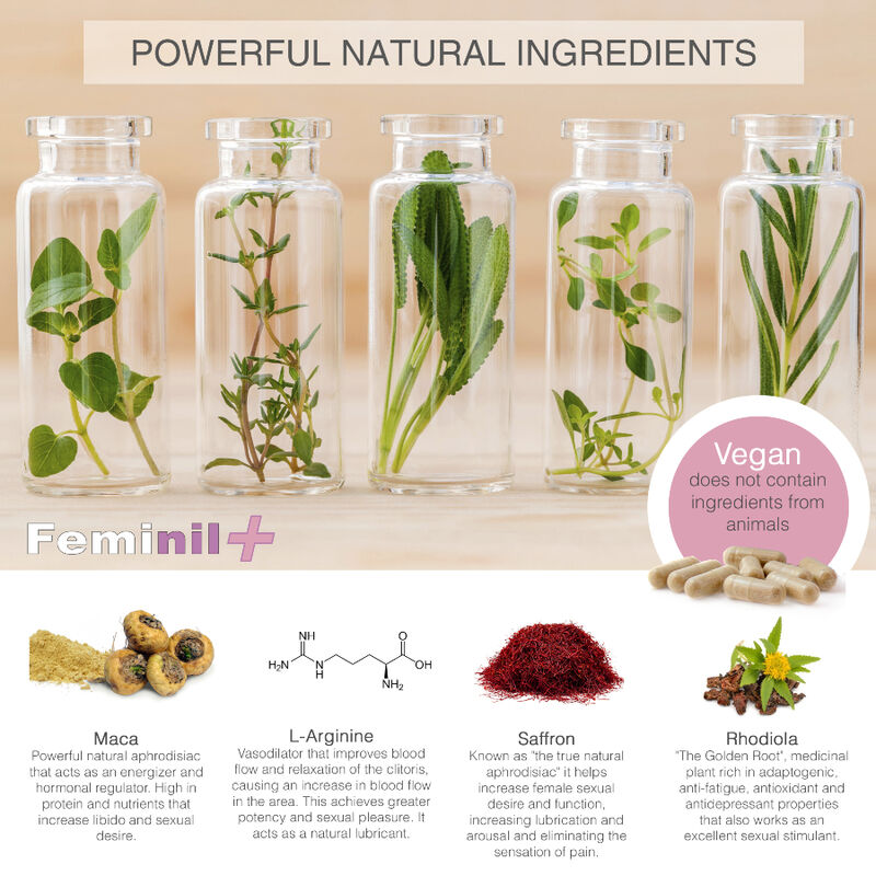 500 COSMETICS - FEMINIL+ ZUR STEIGERUNG DER FRAUEN-SEXUELLEN LIBIDO - 30 KAPSELN