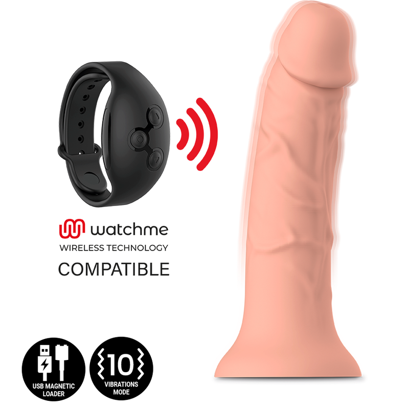 Asher Original Dildo M – Vibrator kompatibel mit der WatchMe Wireless-Technologie