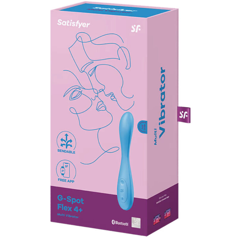 SATISFYER - G-SPOT FLEX 4+ MULTI-VIBRATOR APP BLAU