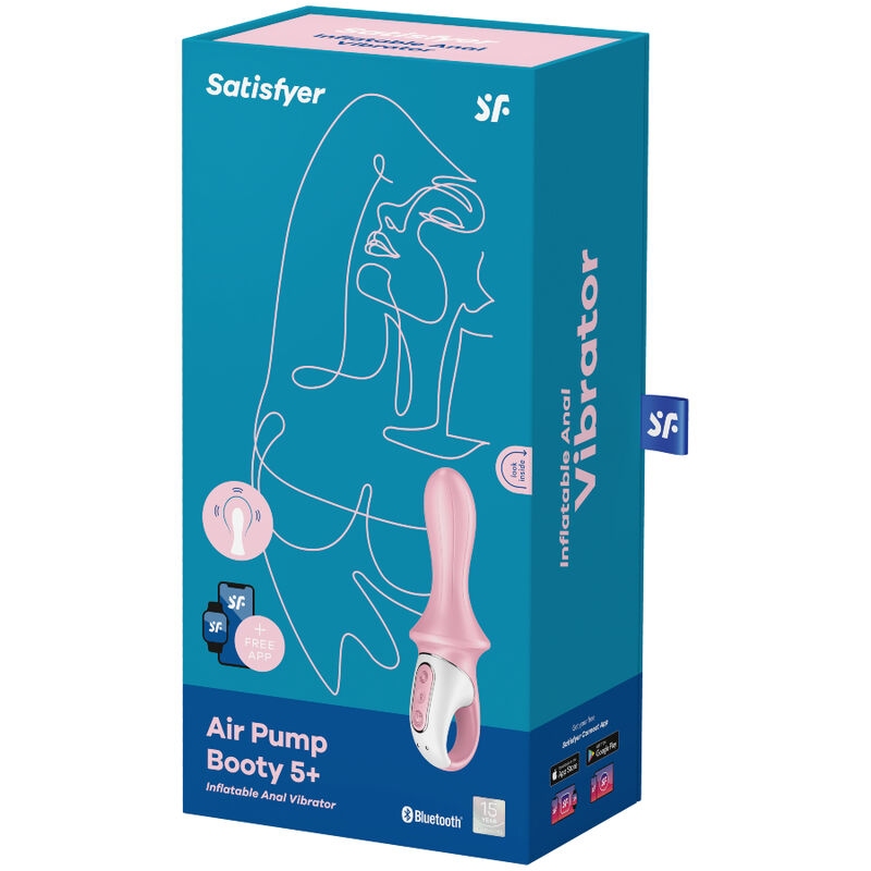 Air Pump Booty 5+ Aufblasbarer Analvibrator Rosa
