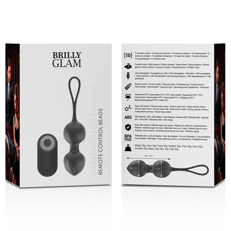 BRILLY GLAM - VIBRIERENDE KEGELPERLEN MIT FERNBEDIENUNG