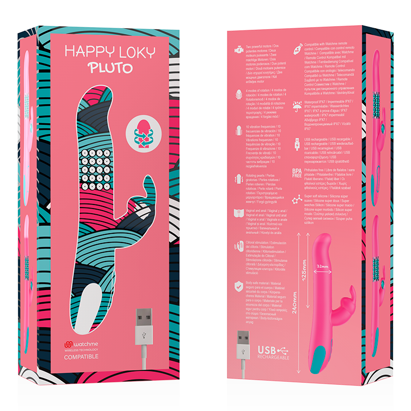 Pluto Rabbit-Vibrator und Rotator, kompatibel mit WatchMe Wireless-Technologie